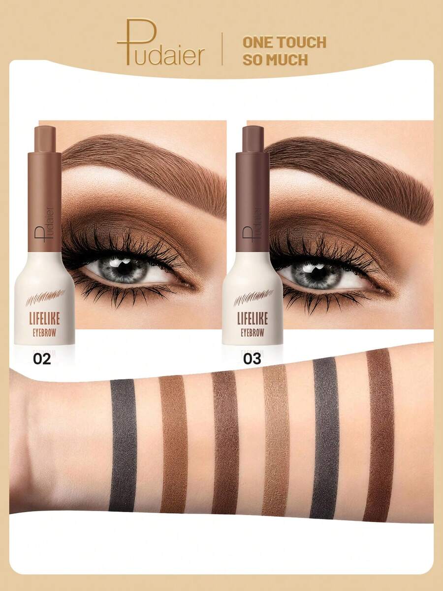 Pudaier 2 Packs Eyebrow Tint Gel - Large Capacity, Precision Applicator For Long-Lasting Color, Natural Brow Shape, Waterproof And Sweatproof, Easy To Use - Must-Have Makeup Tool & Perfect Gift For Women - 02+03 - View 1
