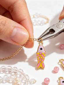 3 Pcs 304 Stainless Steel 18K Gold Plated Enamel‑Dripped Small Fish Charms, Colorful Enamel Koi Fish Pendants DIY Jewelry Accessories Handmade - Pendants - View 5