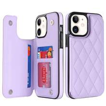 WEFOR 錢包手機殼，適用 Galaxy S26 S25 S25 S24 S23 S22 Ultra Plus S25EDGE 24 FE，多卡槽設計，磁吸扣，附支架，防震保護殼，相容 iPhone 17 AIR 16e 16 15 14 13 12 11 Pro Max XR XS MAX，磁吸設計，RFID 防盜卡槽，磁吸手機保護殼，防震，中性款 - 紫色 - 查看 50