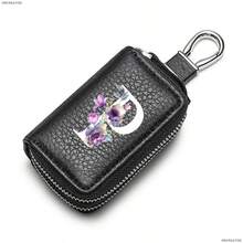 White Flowerdouble-Layerkeybagwithincreased Capacity,Men's PUconvenientkeystorage Bag,Keychain,Suitableforkeystorageandorganization,An Interestinggift - Multicolor - View 30
