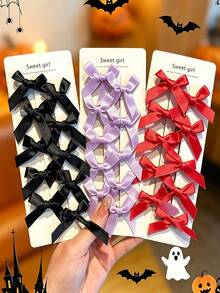 18/24 Mini Bow Hair Clips, Sweet And Cute Halloween Party Children's ...