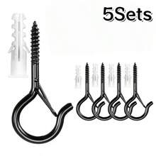 1Set/5/10/15/20Sets Q-Shaped Spring Hook Eye Hook With Safety Lock For Plants, Bonsai, Hanging Lights, String Lights, Holiday Decorations - Durable Hook - Multicolor - View 14