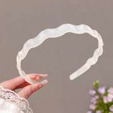 4pcs/2pcs/1pc Mermaid Princess Transparent Jelly Acrylic Wavy Headband, Non-Slip With Teeth, For Face Washing, Transparent Hairband, Women's Vacation Hair Accessory - Multicolor - View 6