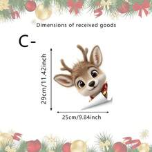 1/3pcs Cute Christmas Squirrel, Rabbit And Reindeer Window Stickers, Double-Sided Visible PVC Static Cling Glass Decals, Suitable For Winter Christmas Holiday Store And Home Decor - Multicolor - View 11