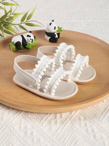 0-1 Years Old Fashionable Versatile Cute Infant Girl Sandals, Infant Walking Shoes Infant Shoes, Spring Autumn Summer - White - View 2