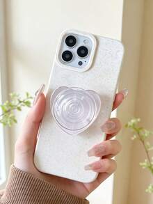 Heart-Shaped Phone Stand, Glossy Solid Color Expandable Phone Stand, Adhesive Heart-Shaped Phone Stand, Portable Handheld Phone Stand (Suitable For Phone Back), Fashion Heart Phone Accessory (Suitable For Women/Girls), Multiple Colors Available - Multicolor - View 3