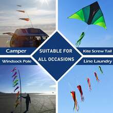 9km 1pc 35.43 Inch Rainbow Rotating Turbine Wind Sock With Ball Bearing Swivel, Suitable For Flagpoles, Kite Tails, Outdoor Use - pelangi - View 4