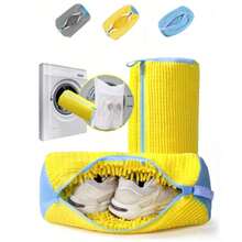 Reusable Shoe Washing Bag Set - Includes 4 Durable Laundry Bags Suitable For Sports Shoes, Canvas Shoes, And Fitness Shoes - Oversized 40 X 18 Cm Capacity - Double-Layer Mesh Design With Anti Opening Zipper And Hooks For Easy Storage - Multicolor - View 2