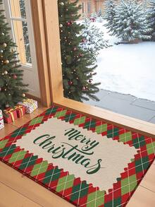 1PC Bathroom Mats Rugs Merry Christmas Rug Bath Mat TPR Backing Non-Slip For Kitchen,Outdoor, Indoor, Runner Corridor, Bedroom, Living Room, Beside Throw Rugs Washable Rugs Easy Clean, Throw Rugs Easy Clean For Bathroom Fall Decor - Multicolor - View 5