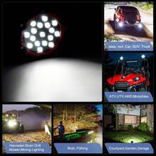 1Pc Led Light Bar 7" 51w 5100LM Red Round Spot LED Light Pod Off Road Fog Driving Roof Bar Bumper For Truck ATV UTV SUV - Flatbread - View 7