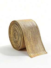 Glitter Christmas Ribbon, Gold & Silver Fabric Ribbon Roll, Can Make Christmas Bows, Suitable For Gift Wrapping, Christmas Tree Decoration, Wreath Making, Gift Packaging, Holiday Home Party Decoration Supplies - A - View 14
