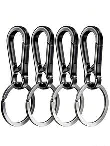 4/1pc Minimalist Multifunctional Durable Detachable Alloy Metal Backpack Waist Belt Car Key Chain, Key Ring Clip Metal Key Ring Shape Key Ring Key Chain Clip Hook Bracket Storage, Unisex, Home Essential, Halloween Teacher's Day Thanksgiving Christmas Gift - Multicolor - View 5
