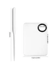 INYUSUN 2pcs Professional Makeup Foundation Spatula Set - Includes Stainless Steel Mixing Rod And Palette With Ring - Perfect For Applying Foundation And Mixing Makeup - Silver - View 10
