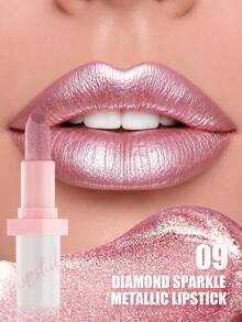 Pudaier Lipstik Metalik - Kilau Tahan Lama, Cahaya Mewah, dan Pancaran Seperti Berlian | Tahan Air & Tahan Keringat | Alat Kecantikan Wajib Dimiliki | Hadiah Sempurna untuk Wanita - 09 - View 2