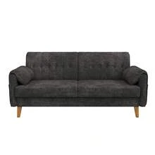 Sofa Made Of Chenille With Storage Space Saving Solid Wood Grey For Living Room And Lounge - Dark Grey 2 Seat - View 6