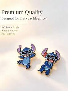 Disney 3pcs Set, Stitch Cartoon Character Enamel Pin, Alloy Lapel Brooch Badge, Backpack Jacket Hat Decorative Pin, Fashion Accessory Gift, Suitable For Girls - Multicolor - View 8