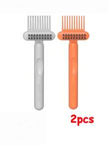 3/2/1pc Set Hair Comb Cleaning Brush, 2-In-1 Comb Cleaning Tool, Hair Comb Cleaner, Mini Hair Comb Cleaning Rake, Efficient Hair Comb Cleaner, Compact And Portable, Suitable For Travel, Unisex, Home Travel Salon Use, Effectively Removes Hair And Dust, Hair Styling Tool - Multicolor - View 13