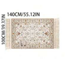 1pc Vintage White Tassel Rug, Decorative Carpet, Bedroom Decor, Small Rug, Carpet, Home Decor, Living Room Rug, Living Room Small Rug, Bedroom Carpet, Living Room Home Decor, Outdoor Rug, Washable Carpet - Multicolor 3 - View 11