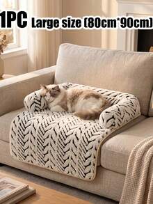 Cat & Dog Sofa Bed, Plush Pet Sofa Bed With Cushion, Indoor Cat & Puppy Anti-Slip Furniture Protector - Multicolor - View 13