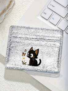 Credit Card Holder Small Wallet Women, Black Cat Leave,Coin Wallet Portable Card ID Card,Slim Pocket,Large Capacity,Birthday, Anniversary, Couples - Multicolor - View 14