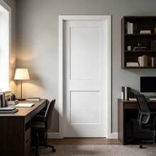 Theeshow Shaker White Primed 2-Panel Wooden Interior Door Slab,Package Contains One Door Slab - 30inch - View 2