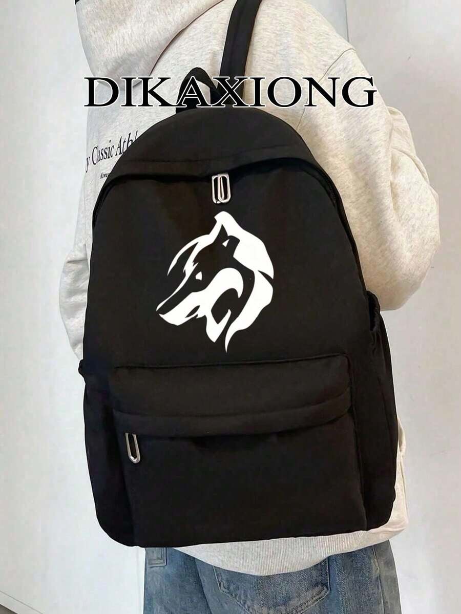 Mochila de nailon impermeable y resistente a las manchas, bolsillo de almacenamiento frontal de acceso rápido, apta para portátil de 14 pulgadas, para escuela secundaria, universidad, salidas góticas, fin de semana y recados - Multicolor - Ver 1