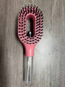 2-In-1 Built-In Water Spray Hair Comb, Refillable Fine Mist Anti-Static Hairbrush, Portable Travel Hair Comb, Suitable For Wet And Dry Hair, Ideal For Curly, Coarse Hair And Children - Style C - View 12