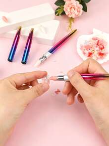 Wax-Free Self-Adhesive Diamond Brush, Suitable For Diamond Painting, Cross Stitch, Nail Art And Other Crafts, Comes With Pointed Diamond Pen For Picking Up Rhinestones - A - View 2