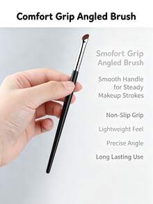 Crescent‑Shape Eyeliner Brush, Thin Blade Eye Makeup Brush For Lower Lash Line, Precise Detail Eyeshadow Brush For Lying Silkworm & Highlight, Ultra‑Thin Fine Edge Eye Contour Brush, Soft Bristles Precision Cosmetic Brush For Sharp Clean Eye Lines - Multicolor - View 2