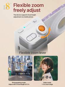 D8 Magnetic Flashlight Photography Fill Light, 2-In-1 Flash And Fill Light Design, 2500K/6500K/9900K Adjustable Color Temperature, Remote Shooting Control, Portable Pocket LED Camera Light, Suitable For Selfie, Vlog, Portrait Photography, Live Streaming, Outdoor Travel, Phone And Camera Photography Accessories - Multicolor - View 10