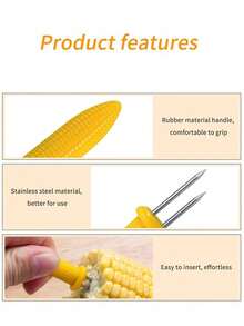 7pcs Corn Peeler Stripper Set, Stainless Steel Kernel Remover Tool, Flat Corn Shovel Cutter, Household Kitchen Gadget For Quickly Threshing Fresh Corn, Home Cooking DIY Meal Prep Daily Kitchen Cooking Prep Helper Accessory - Multicolor - View 6