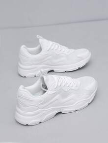 Chaussures de course respirantes de mode décontractée unisexe, chaussures de jogging de sport extérieur pour femmes, chaussures de voyage confortables et respirantes, chaussures de course sur route pour hommes, chaussures de marche décontractées légères - Blanc - Voir 6