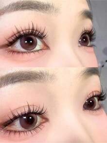 90 Clusters Of Glue Free False Eyelashes, Natural And Lightweight Cartoon Style Eyelash Clusters, Household Cartoon Eyelashes, Suitable For Beginners, Suitable For All Places, Eyelashes, False Eyelashes, Glue Free Eyelash Clusters - C - View 4