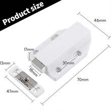 Push Open Door Catches Big 2/4/6 PCS Cabinet Magnetic Push Catches Cupboard Push Latch Touch Open Kitchen Drawer Closer Push Opener For RV Door Damper Large Push To Open Wardrobe Closure - Cupboard Push Latch - View 2
