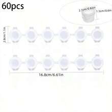 6/60/120/240pcs Empty Paint Cups, Plastic Paint Cups, 6-Compartment Empty Paint Cups, Suitable For Art Painting, Handmade Crafts - Multicolor - View 12