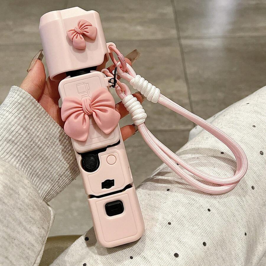 Bowknot Series Pocket 3 Camera Selfie Stick Protective Case, Camera Shell With Anti-Loss Lanyard - View 1
