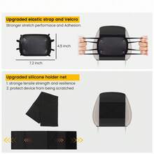 New Upgraded Car Headrest Tablet Holder, Equipped With Anti-Slip Strap And Silicone Mesh Fixing Seat, Adjustable Angle, Suitable For All 7 To 12.9 Inch Tablets, Compatible With Most Car Headrests - View 8