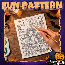 GDTME Halloween Bottle Gothic Style Coloring Book: Skull Jar Pumpkin Candle Halloween Cover, Bold Minimalist Line Thriller Holiday Pages, Suitable For Adult Coloring Hobby - JX-880-halloween Bottle - View 4