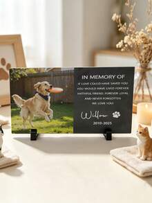 Personalized Pet Memorial, Customized Pet Memorial Stone, Pet Tombstone With Photo, Pet Tombstone, Pet Memorial Gift, Dog Sympathy Gift - Multicolor - View 3