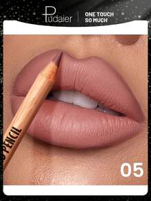 Pudaier Pensil Bibir Matte - Pensil Bibir Matte Halus yang Mendefinisikan Dimensi Bibir dan Menciptakan Kontur Sempurna - Alat Makeup Penting untuk Pecinta Kecantikan - Beragam Warna yang Cocok untuk Berbagai Tampilan Makeup - Hadiah Terbaik untuk Wanita - 05 - View 1