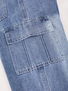 Celana Jeans Denim Kasual Model Lurus, Cocok Untuk Anak Laki-Laki, Gaya Jalanan - Biru - View 7
