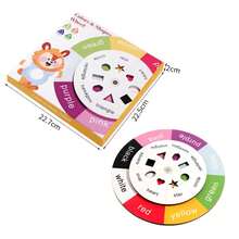 Rueda de Colores y Formas Juguete Educativo Temprano para Niños Juego de Cognición y Emparejamiento para Niñas y Niños - Multicolor - Ver 5