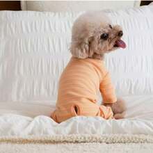 Pet Autumn/Winter Four-Legged Undershirt Dog Clothes Cute Belly-Covering Outfit For Bichon Teddy - Orange - View 5