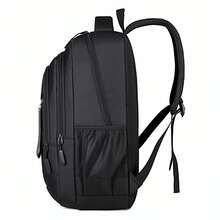 SHILAN Large‑Capacity Multi‑Pocket Backpack, Wear‑Resistant Water‑Repellent Laptop Bag For Commute And School - Multicolor - View 3