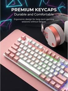 Acer OKW132 Wired Mechanical Keyboard: Premium Mechanical Switches, Backlit Keycaps; Metal Panel Is Wear-Resistant And Scratch-Resistant, Ergonomic Design For A Comfortable Typing Experience, USB Plug-And-Play For Easy Connection - View 7