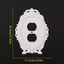 1PC 3D Printed Premium Plastic European Rococo Relief Switch Panel, Vintage Carved Wall Socket Decorative Frame, Halloween Home Atmosphere Decor Suitable For Bedroom Living Room Wall Arrangement - Multicolor - View 18