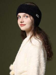 1 Peça Tiara de Inverno Dual-Use para Mulheres, Protetor de Orelha de Lã Tricotada Macia e Doce, À Prova de Vento e Quente, Design Reforçado, Multifuncional e Portátil, Adequado para Passeios Diários, Ciclismo, Esqui, Esportes, Fitness e Viagens - Multicolorido - Visão 14