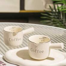 1 buah/2 buah Cangkir Espresso 90ML dengan Pegangan, Cangkir Espresso Keramik, Bibir Cangkir Berbentuk V, Gelas Ukur Kopi dan Wadah Susu, Cocok untuk Membuat Espresso dan Membuih Susu, Pilihan Ideal untuk Pecinta Espresso - MultiWarna - View 6