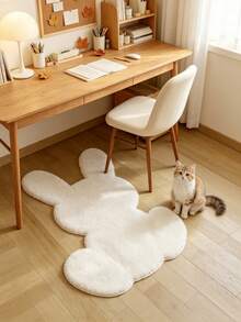 1pc 2026 New -Ins Cute White Rabbit Shaped Plush Decorative Rug, 3D Animal Shaped Decorative Rug, Autumn/Winter Best Seller, Soft, Super Absorbent, Suitable For Bedroom, Living Room Or Bathroom, Machine Washable, Bathroom Rug, Decorative Rug, Bedroom Decor, Small Rug, Rug, Home Decor, Living Room Rug, Living Room Small Rug, Bedroom Rug, Living Room Home Decor - Multicolor - View 4