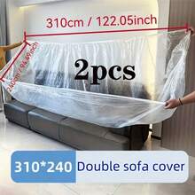 1pc Elastic Dust Cover, Plastic Furniture Protector, Waterproof Dust-Proof Stain-Resistant, Suitable For Sofa, Bed, Wardrobe And Other Furniture, Thickened Plastic Furniture Cover, Suitable For Table, Chair, Sofa, Bed - Extra Large White Dust Cover - Multicolor - View 11